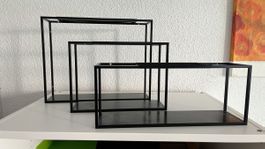 Wandregale Schwarz Metall 3er Set Gebraucht