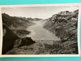 Ansichtskarte Blick über den Wallensee gelaufen 1934