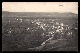 AK Muttenz, Ortsansicht mit Kirche