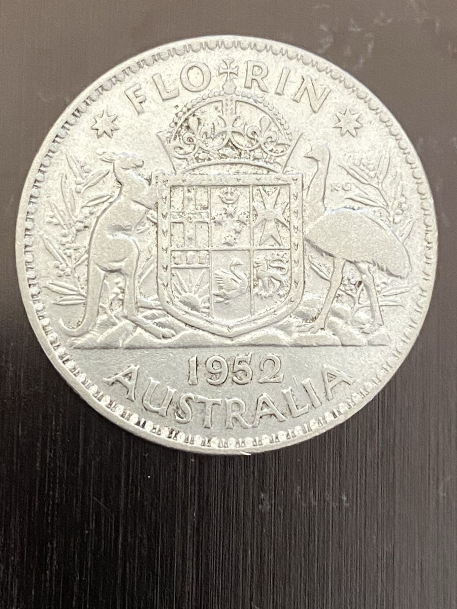 Tutti le monete: Australie, 1 Florin 1952 Argent – Usato da Corsier-sur-Vevey venduto da Ginoarturo 1