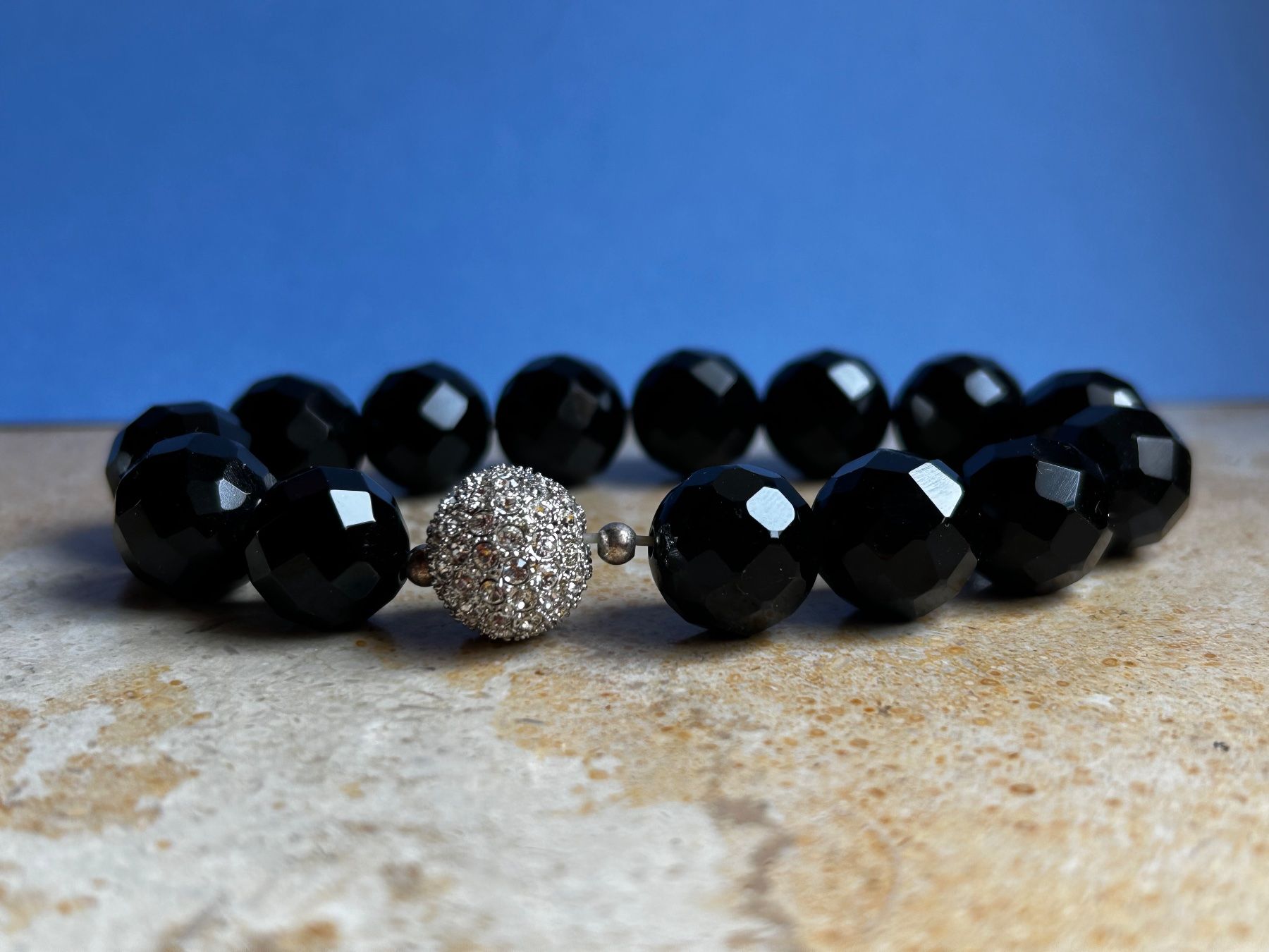 Bracciali & Braccialetti: Onyx Armband mit Glitzerten 20cm – Usato da Dittingen venduto da Bellevista 3