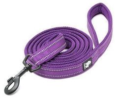 Hundeleine Violett reflektierend 110 cm weich gepolstert