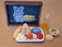 Handmade Käse Set, Babybel, La Vache quit rit, Baguette