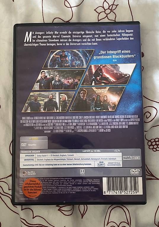 Tutti i DVDs: Avengers Infinity War DVD – Usato da Henggart venduto da Marlon.ber 1