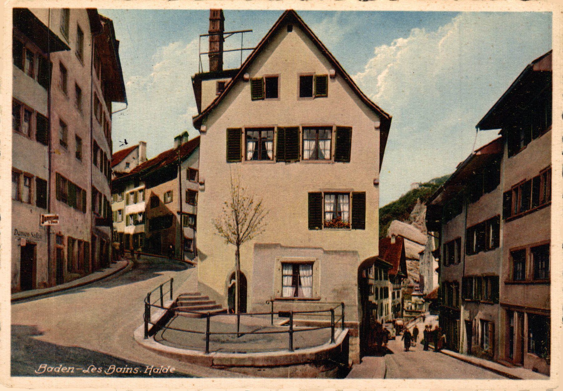 Cartoline postali: Baden - Les Bains. Halde – Usato da Bronschhofen venduto da Astore