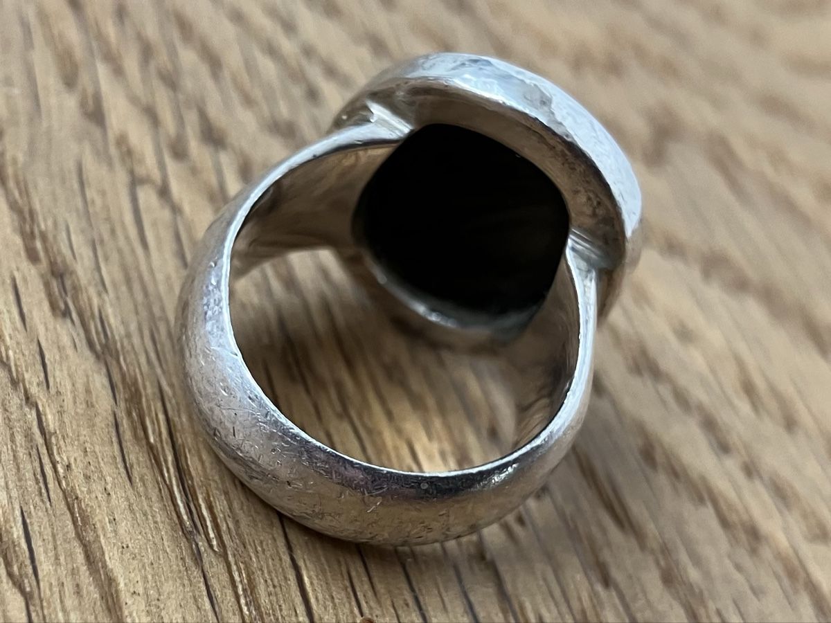 Anelli: Fingerring 925 Silber mit Onyx Stein Gr 53 – Usato da Willisau venduto da son_lq7g 7
