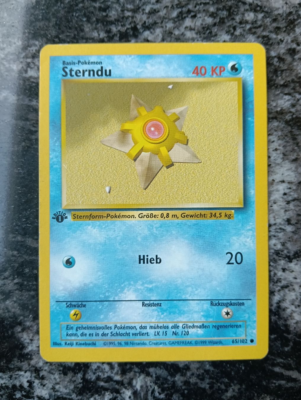 Pokémon Sammelbilder & Trading cards: Pokémon Base Set 1 Edition Sterndu  – Gebraucht aus LEUZIGEN von mic_sdh5