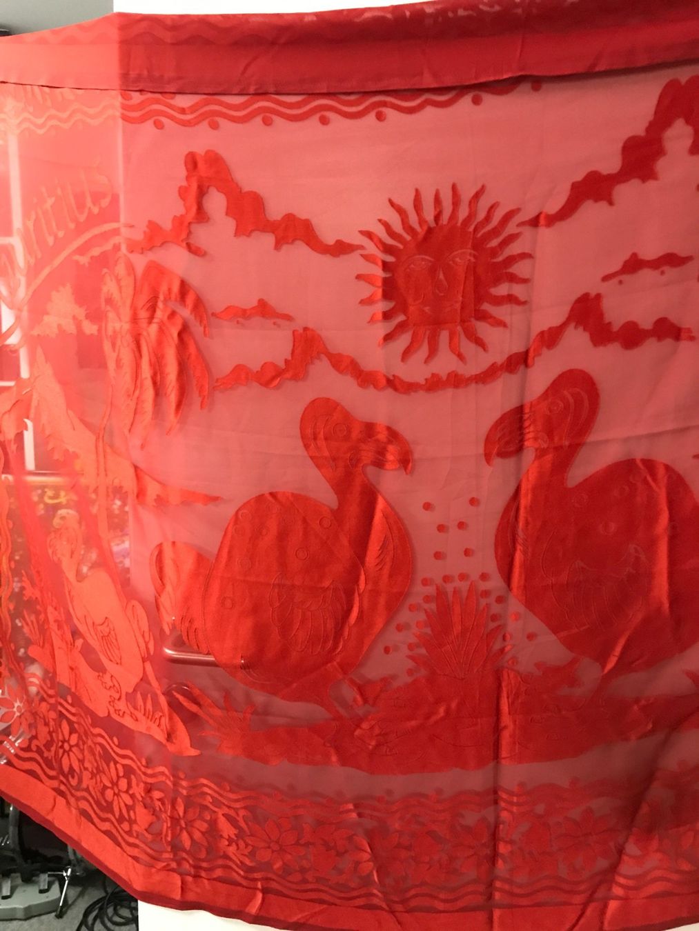 Foulard & Sciarpe: Rotes Mauritius Strandtuch 110x180cm – Usato da Guntershausen venduto da Gloominati 2