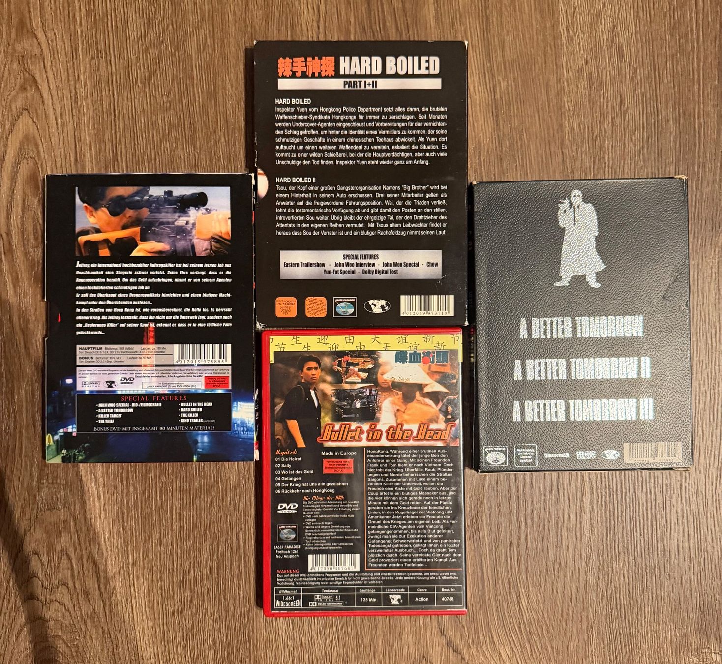 Tutti i DVDs: John Woo Packet, Hard Boiled etc. – Usato da Zollikofen venduto da hekote 1