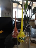 2 Vintage Muranoglas Vasen