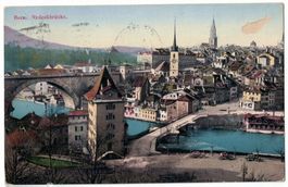 Bern, Nydeckbrücke, aus "Städtebilder Bern", gelaufen 1915