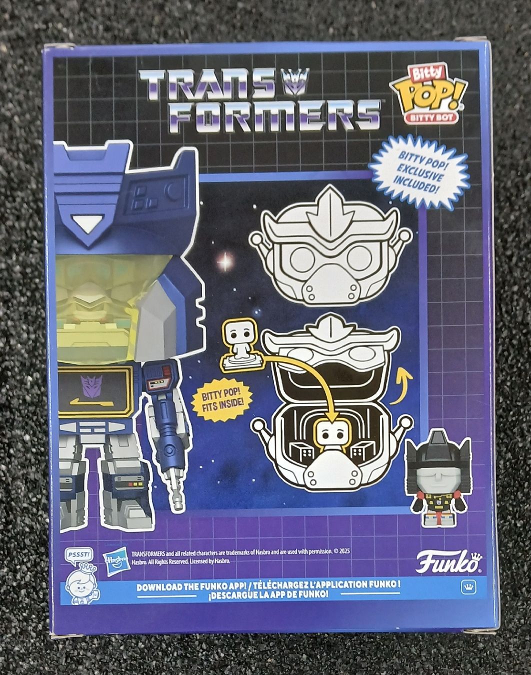 Funko Figuren: Funko Bitty Pop! Transformers Soundwave avec Rumble – Neu und originalverpackt aus Le Sentier von Funko-Pop-1979 2