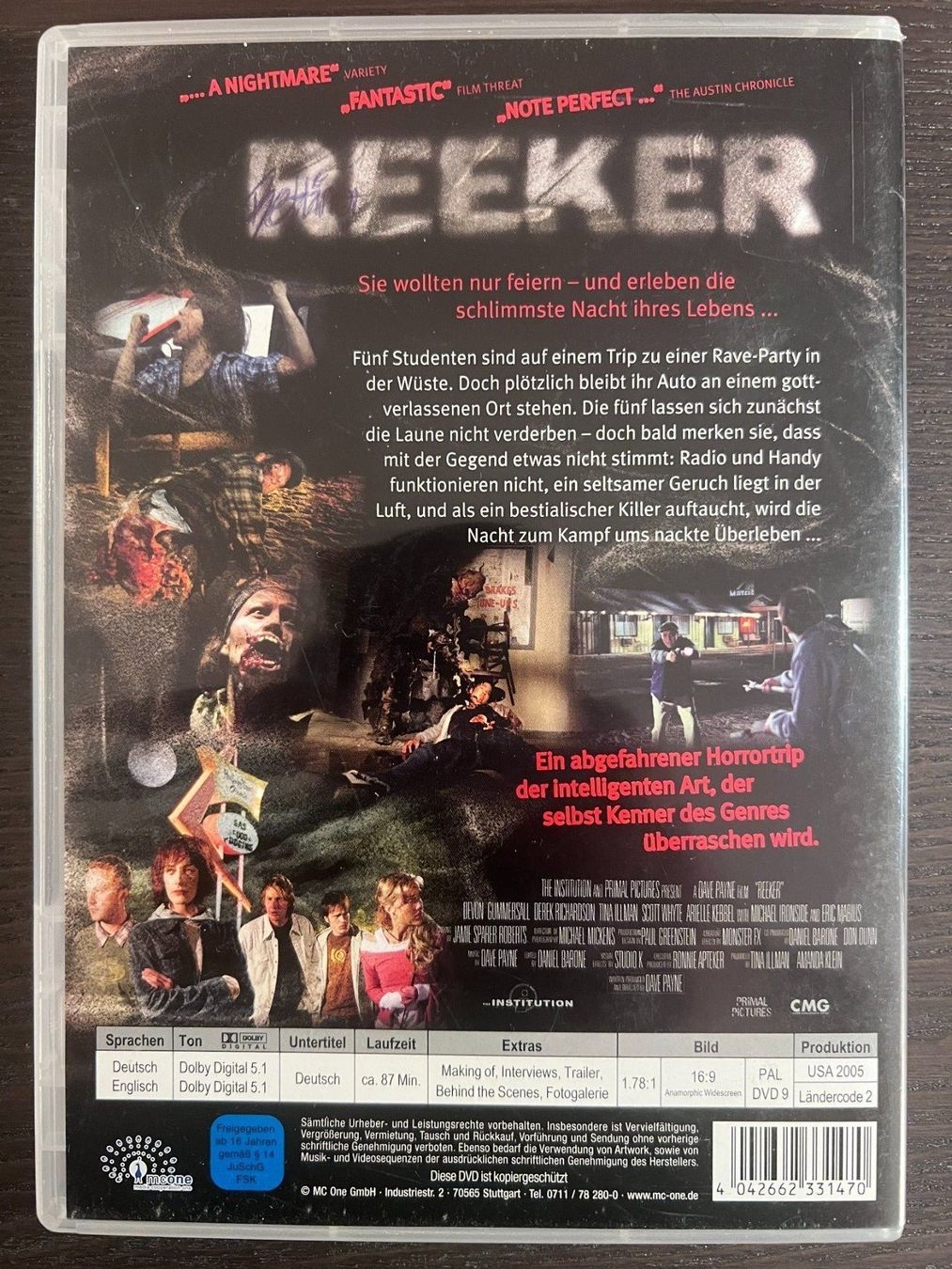 Tous les DVDs: Reeker – D'occasion à Zürich par FilmFreunde 1