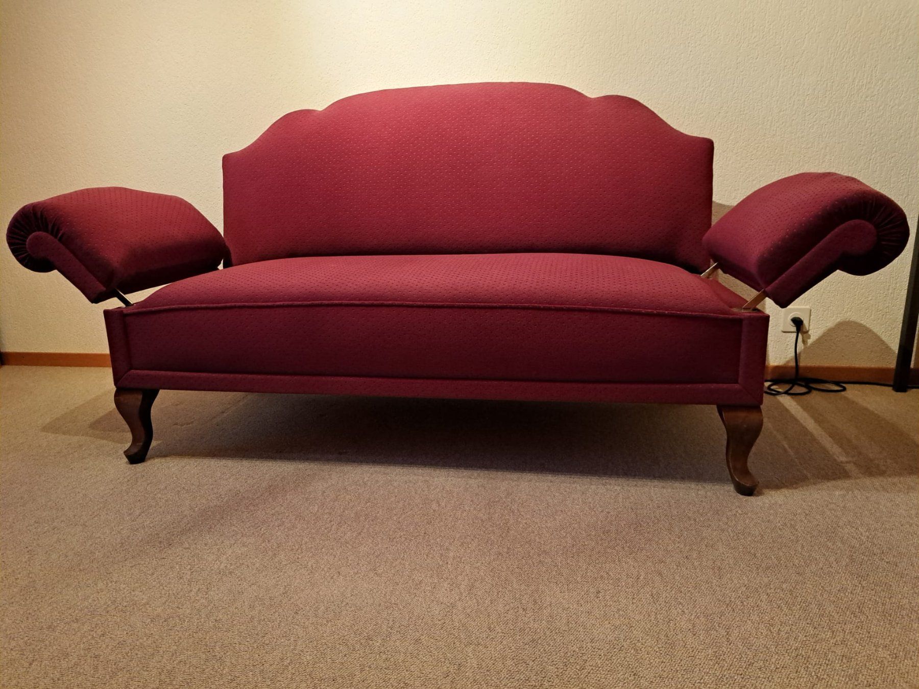 Sofas: Sofa Stoff bordeaux – Gebraucht aus Zwingen von steinbock222 1