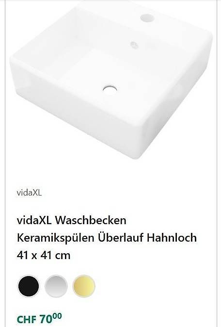 Spülbecken & Waschbecken: Waschtisch 41cm x 41cm – Neu und originalverpackt aus Muttenz von filouremo 4