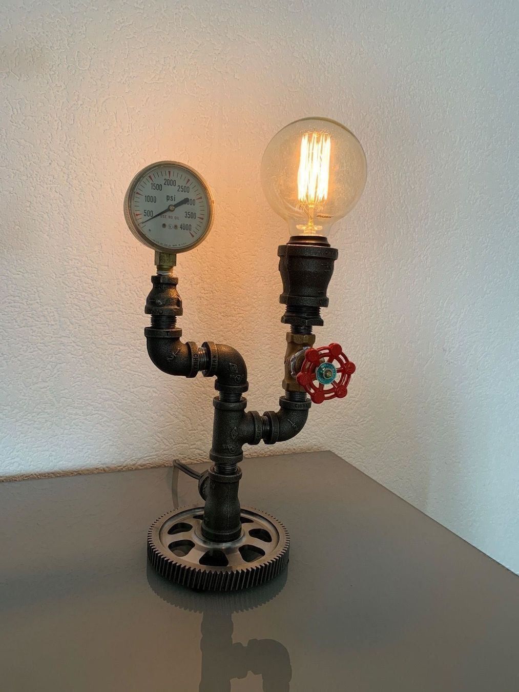 Lampen: Lampe steampunk industriel valve on/off – Neu (gemäss Beschreibung) aus MORGES von thaiti 1