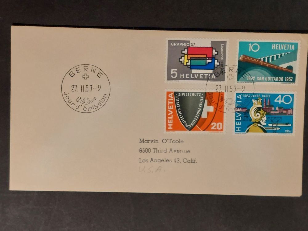 Tutti i francobolli: FDC Werbemarken 1957, franz. Stempel – Usato da Obfelden venduto da Funke2