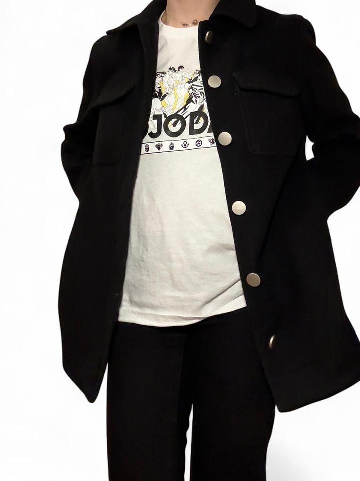 Cappotti: black chicorée button up coat with pockets, size s – Usato da Winterthur venduto da hachiscutecloset 1