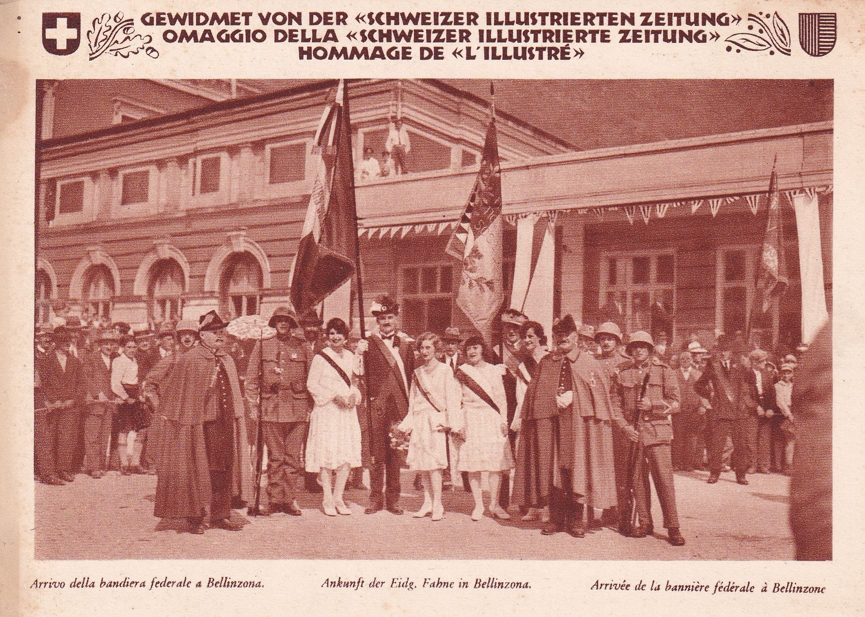 Ansichtskarten: Bellinzona TI       um 1929 – Gebraucht aus Brig von Valcards54