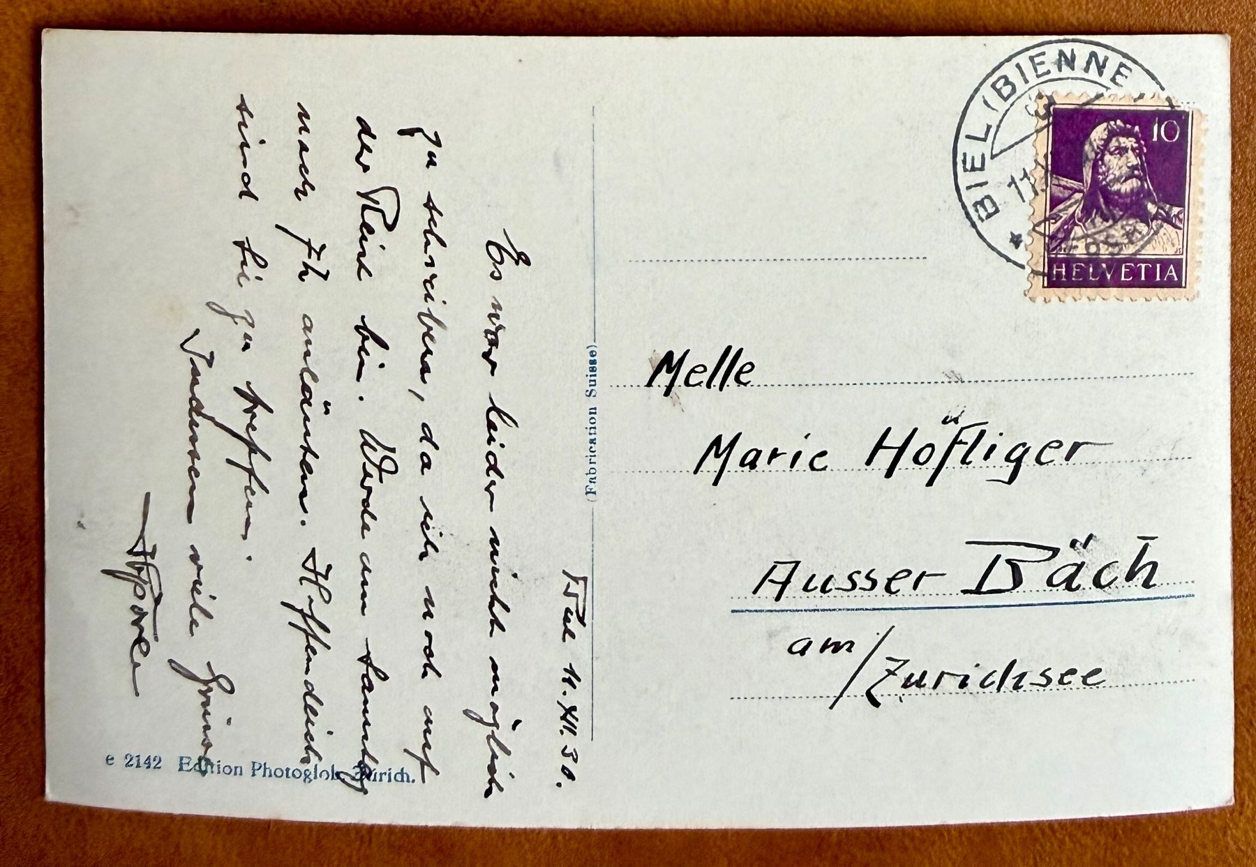 Cartoline postali: Biel - Le quai 1930 – Usato da Lutry venduto da Ediego 1