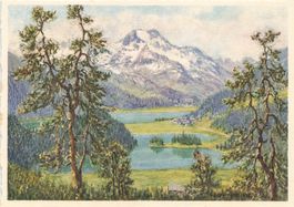 Blick auf silvaplanersee und piz margna G