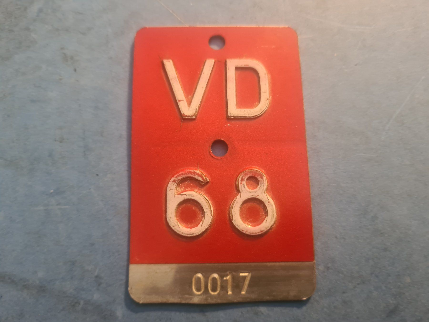 Schilder: VD  68  PLAQUE  VELO  VINTAGE  COLLECTION – Gebraucht aus Bellevue von BURGOLMANIA