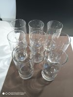 8 Gläser Trinkgläser Glas dickwandig DDR Stapelbar