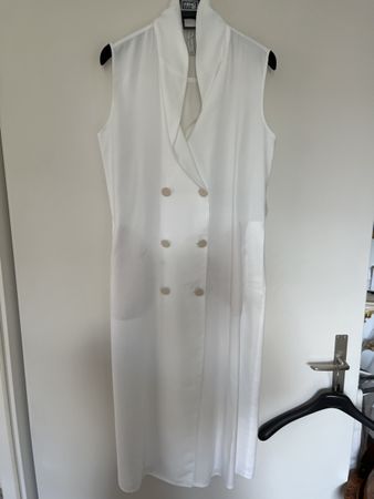 Elegantes Blusenkleid weiss Mango M