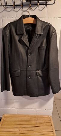 Schwarze Herren Lederjacke Grösse 56 - guter Zustand