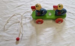 HOLZ SPELZEUG ENTE ZUM ZIEHEN