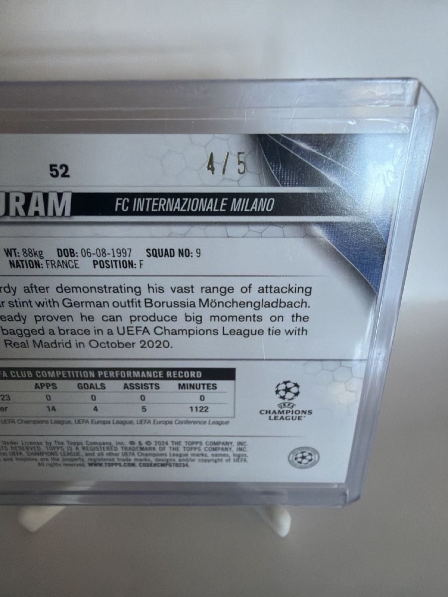 Topps Cartes à collectionner:  Marcus Thuram Topps Nummeriert 4/5 – Neuf (Voir description) à Zofingen par Chimilane 1