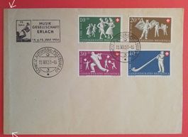 B286) 1951, Pro Patria Teil-Satzbrief Kt. 130-.