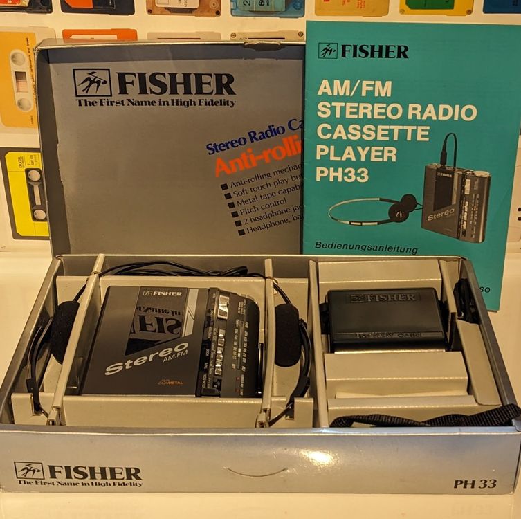 WALKMAN FISHER PH A 100 Casette Radio Lecteur Enregistreur MEGA RARE Fonctionne EUR 100,00 - IT