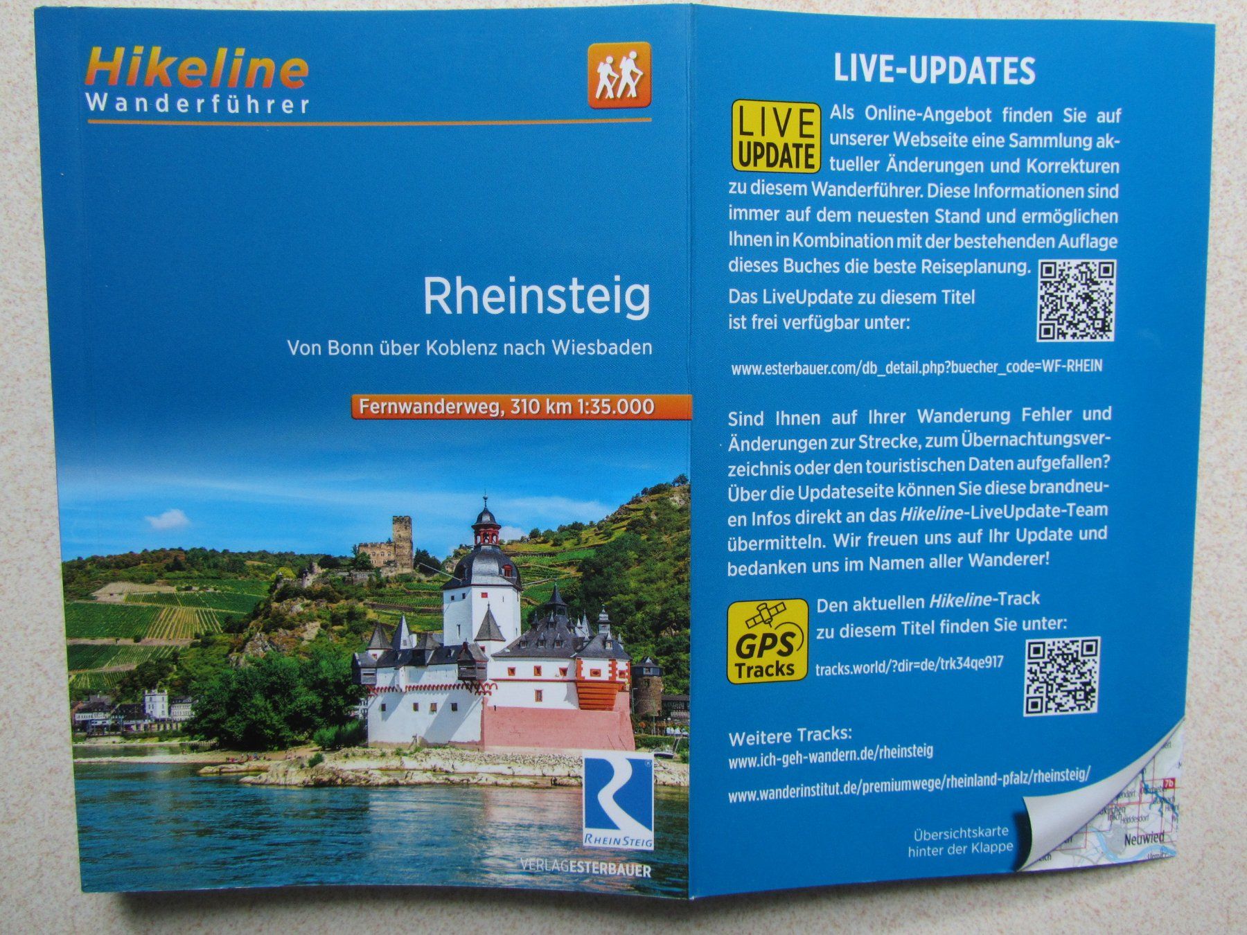 Libri: Hikeline Wanderführer Rheinsteig – Nuovo (secondo la descrizione) da Berg TG venduto da Bullauge24StB