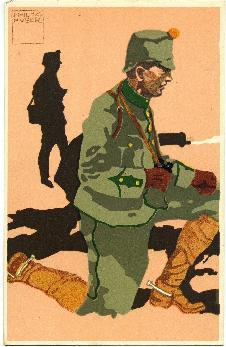Cartoline postali: Militär AK. Emil Huber. 1916 – Usato da Versoix venduto da HELVETICA_1