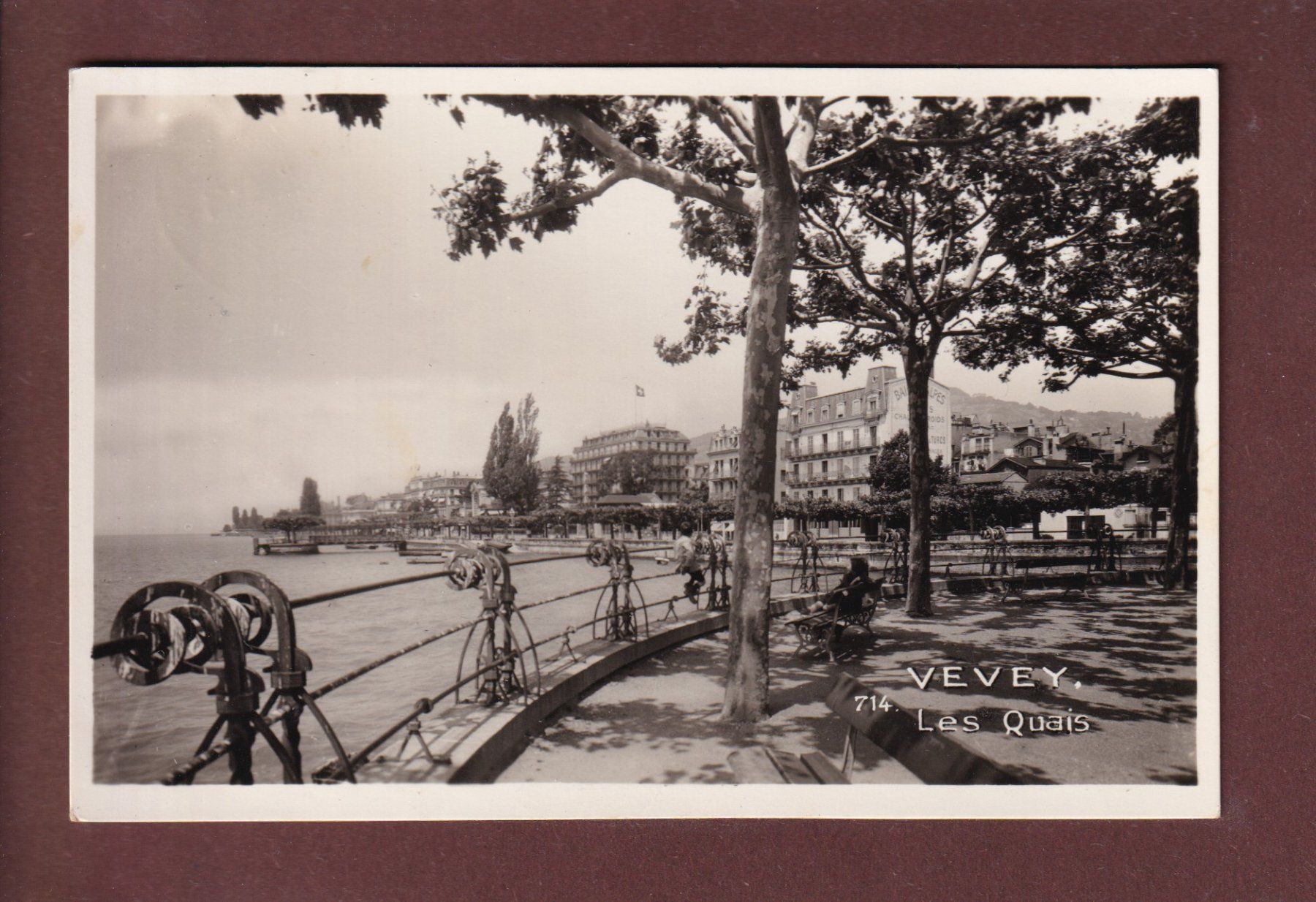 Cartoline postali: VEVEY - Les quais - 1933 – Usato da Pully venduto da nicecards