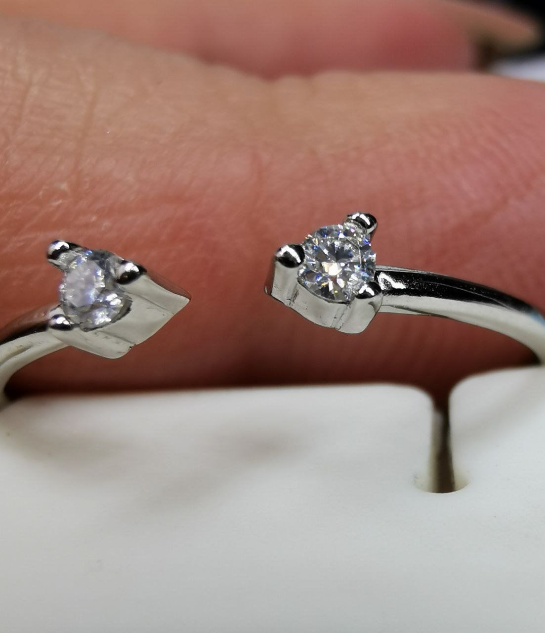 Anelli: Bague argent avec diamants de moissanite de 0,072 ct GRA – Nuovo e nell'imballaggio originale da Reconvilier venduto da Tsma67 2