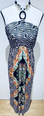 Sommerkleid Sweet Girl Gr. L/XL schwarz/weiss bunt