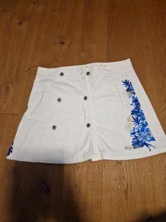 Desigual Sommerrock  weiss mit bluemige Details 46