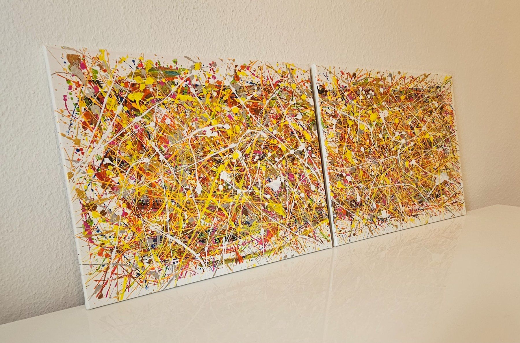 Gemälde: Tableaux abstraits style jackson pollock abstrait minimalist – Neu (gemäss Beschreibung) aus Le Locle von fab_c9hh 2