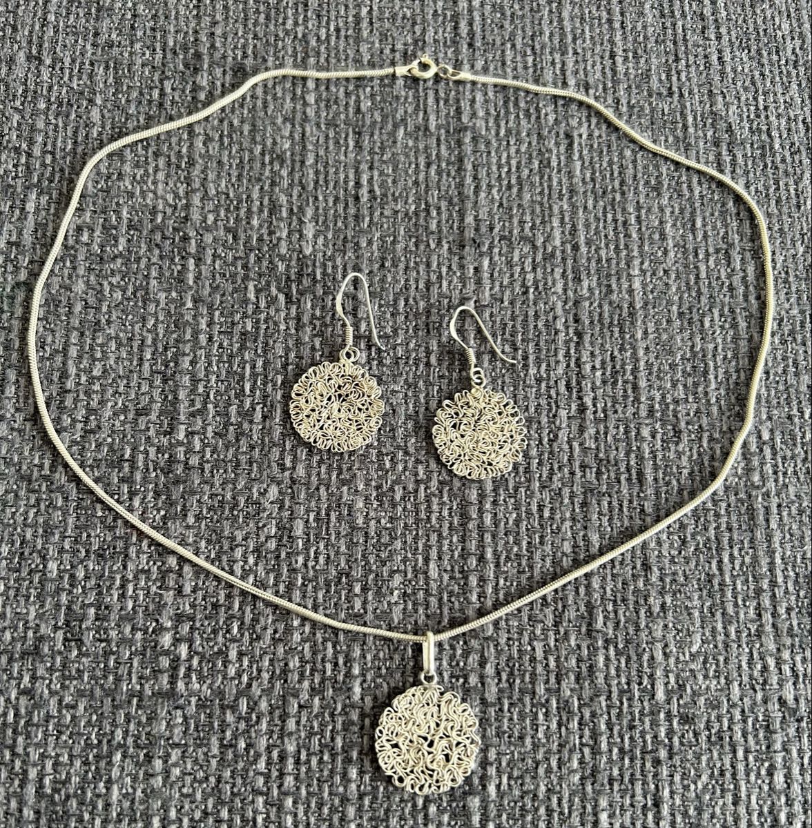 Sonstiger Schmuck: Silber 925 Kette mit Anhänger und Ohrringe Set – Gebraucht aus Gunten von starfish3 1