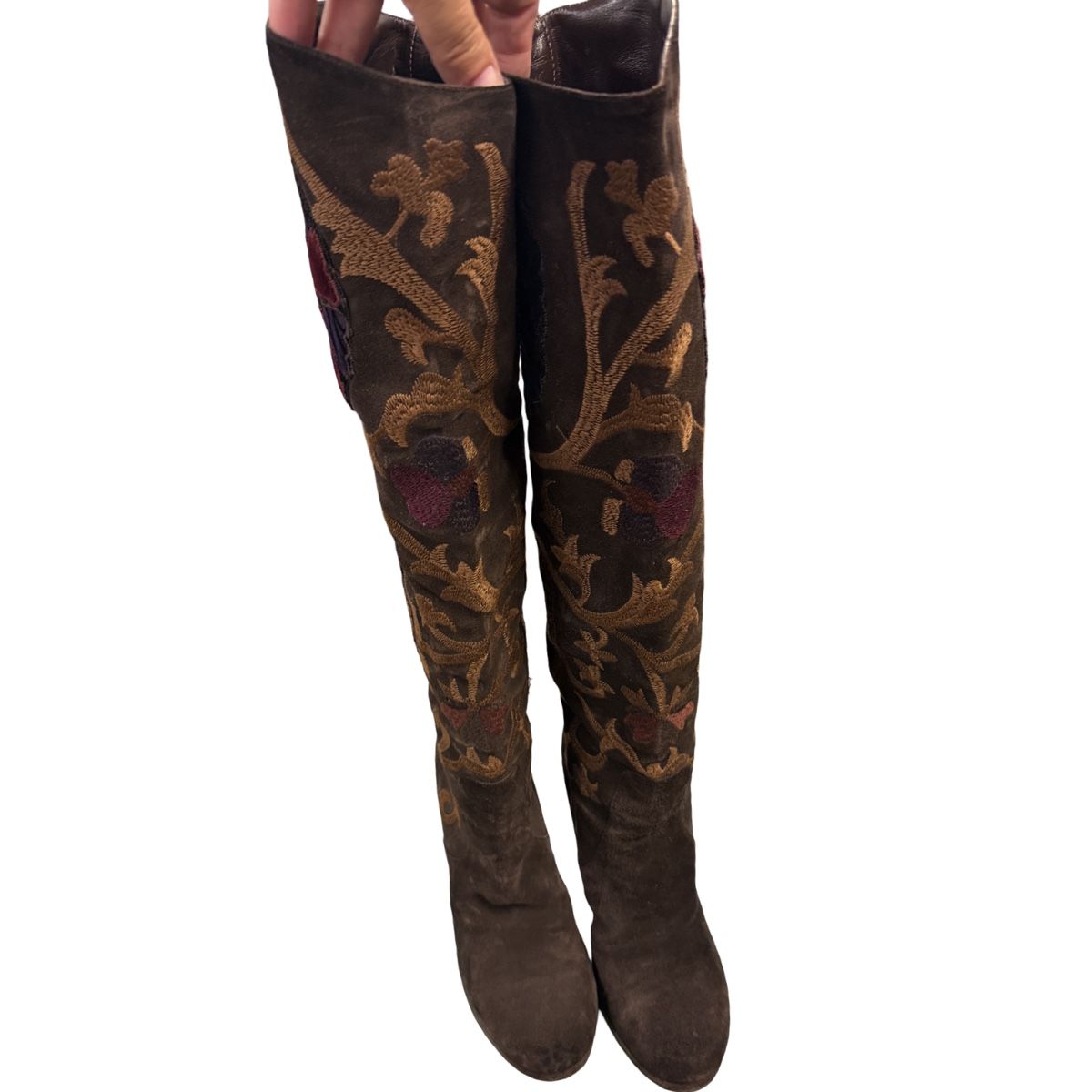 Baldinini Scarpe da donna: Brown Suede Embroidered Boots Size 38 Used – Usato da Bursinel venduto da rud_9mxh 2
