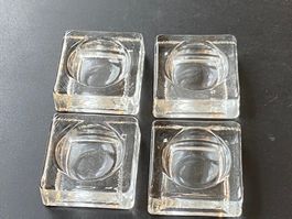 Glas Sockel / Display Ständer aus Pressglas pro Stück Fr.1.-