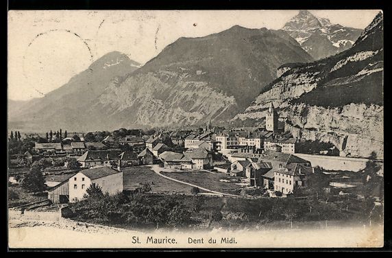 Cartoline postali: AK St. Maurice, Dent du Midi – Usato da Berlin venduto da bartko-reher