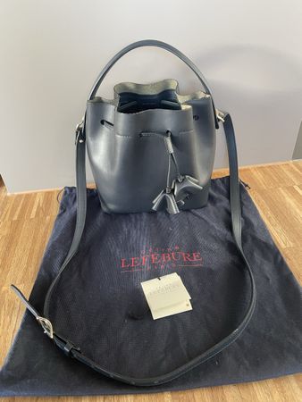 Celine Lefebure Beuteltasche dunkelblaues Leder