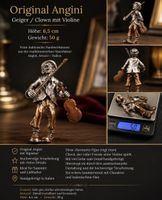 Original Angini Geiger/Clown mit Violine 6,5cm