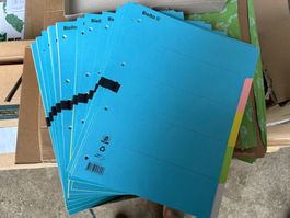 3 Pack neue Biella Register Karton blanko A4, 5-teilig