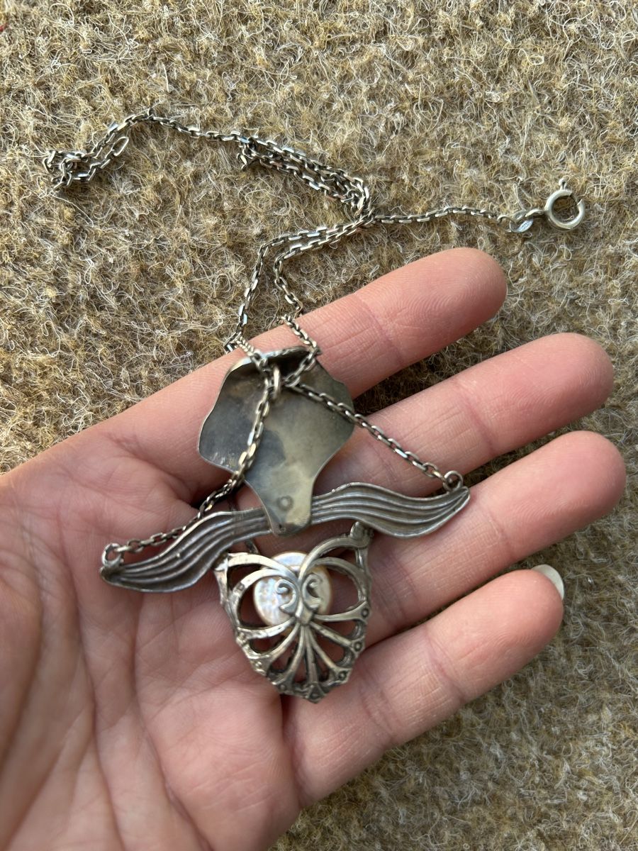 Catenine: Art Nouveau Kette Silber Blume – Nuovo (secondo la descrizione) da Birsfelden venduto da Exclusivity 3
