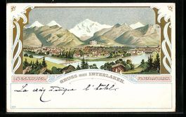 Litho Interlaken, Gesamtansicht aus der 