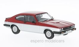 Ford Capri MK III 1.6 Calypso 1982 RHD rot / silber     1:43
